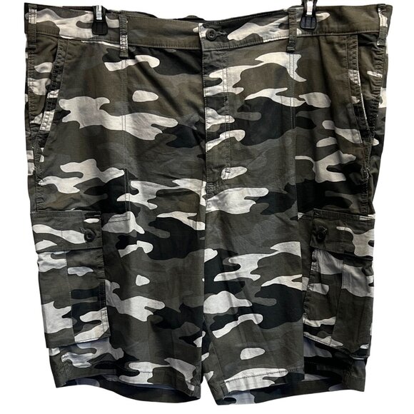 Lee Other - Lee Mens Black Camouflage Cargo Shorts Size 44 Cotton Spandex Blend
